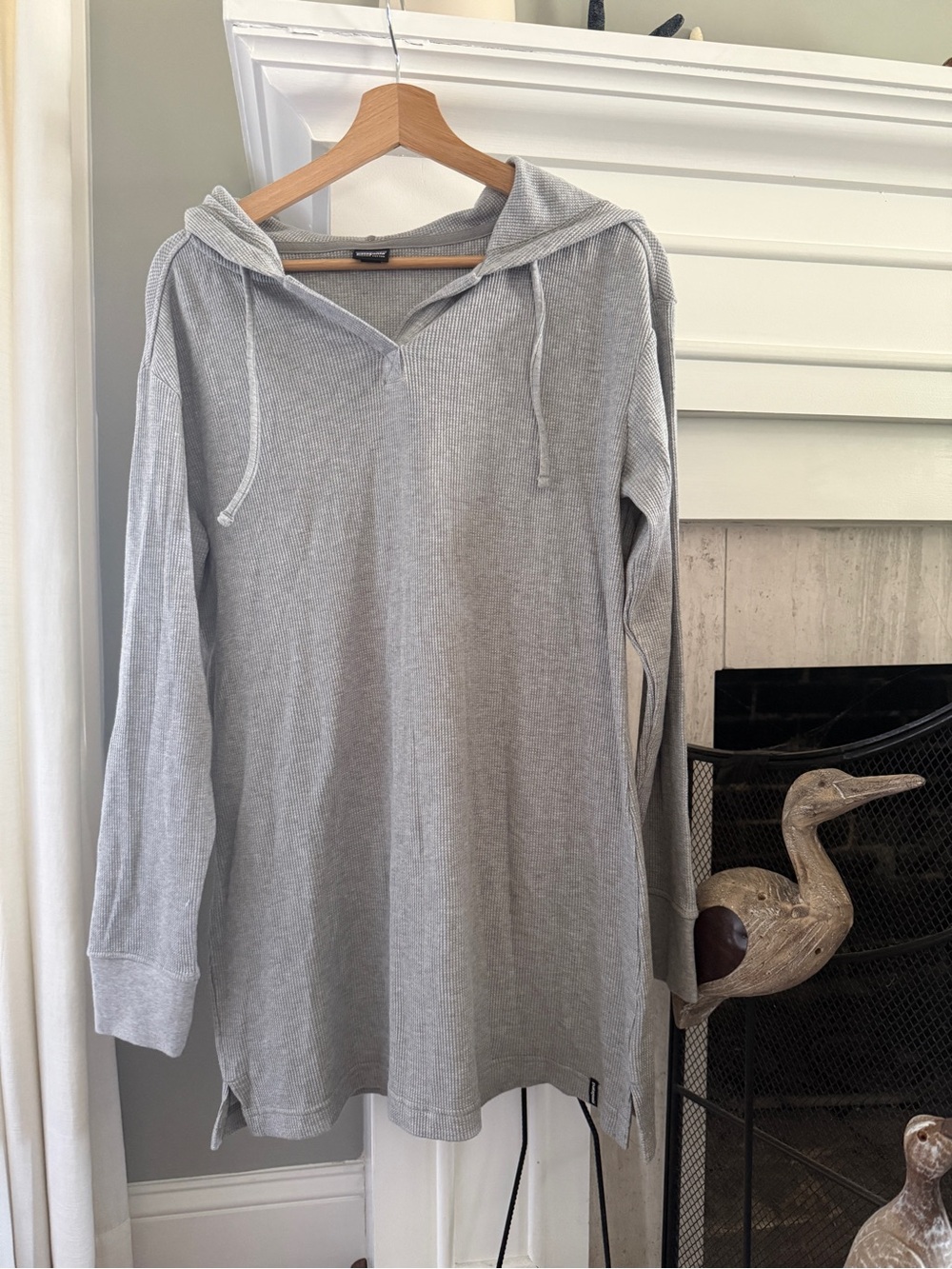 Patagonia Light Gray Waffle-Knit Hood
